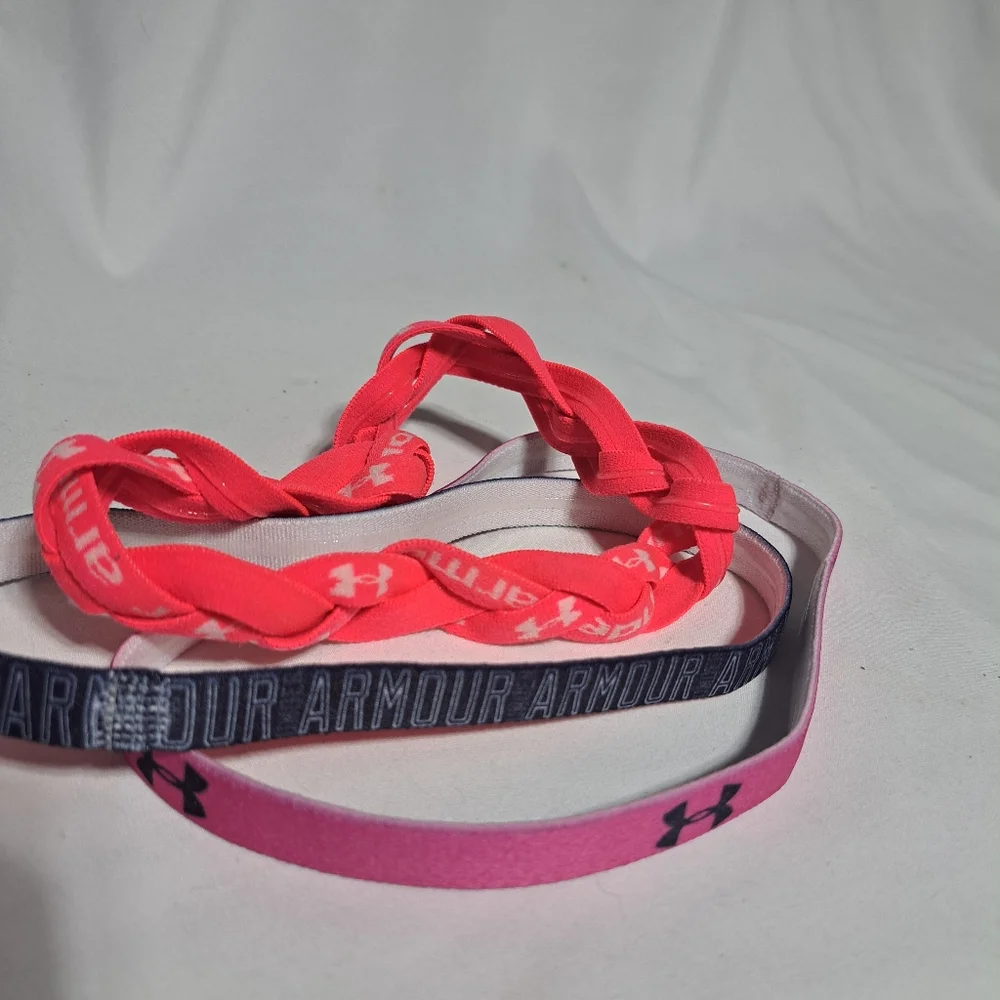 Set‎ Of 3 Womens Under Armour Non Slip Grip Headbands For Athletic Wear